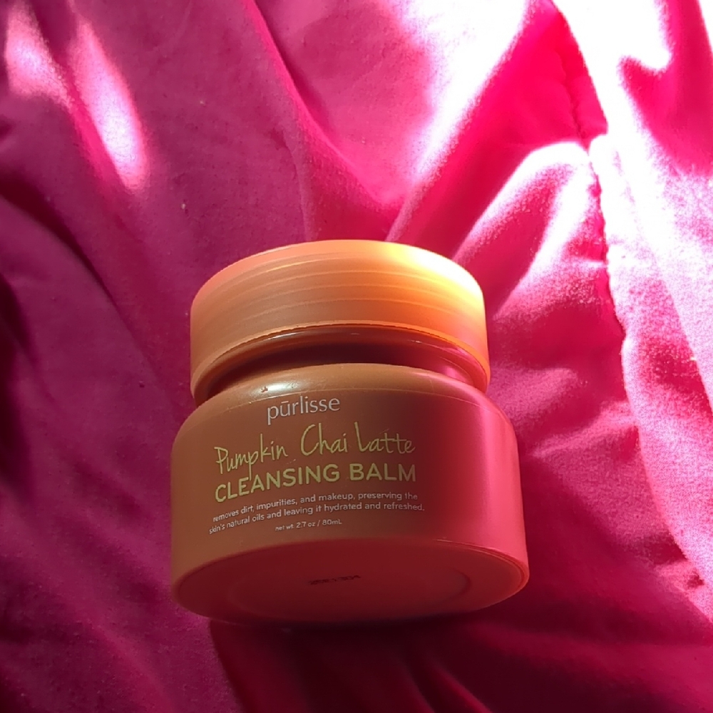 Purlisse Pumpkin Chai Latte Cleansing Balm in Vibrant Orange